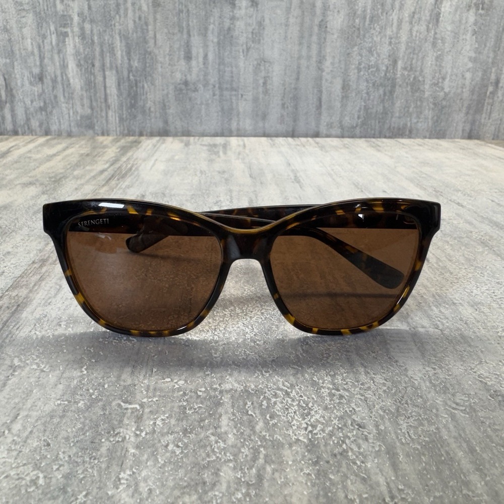 Serengeti Sunglasses, Polarized Lenses, Delio? 8893 Dark Havana, 54-14-140 Vtg